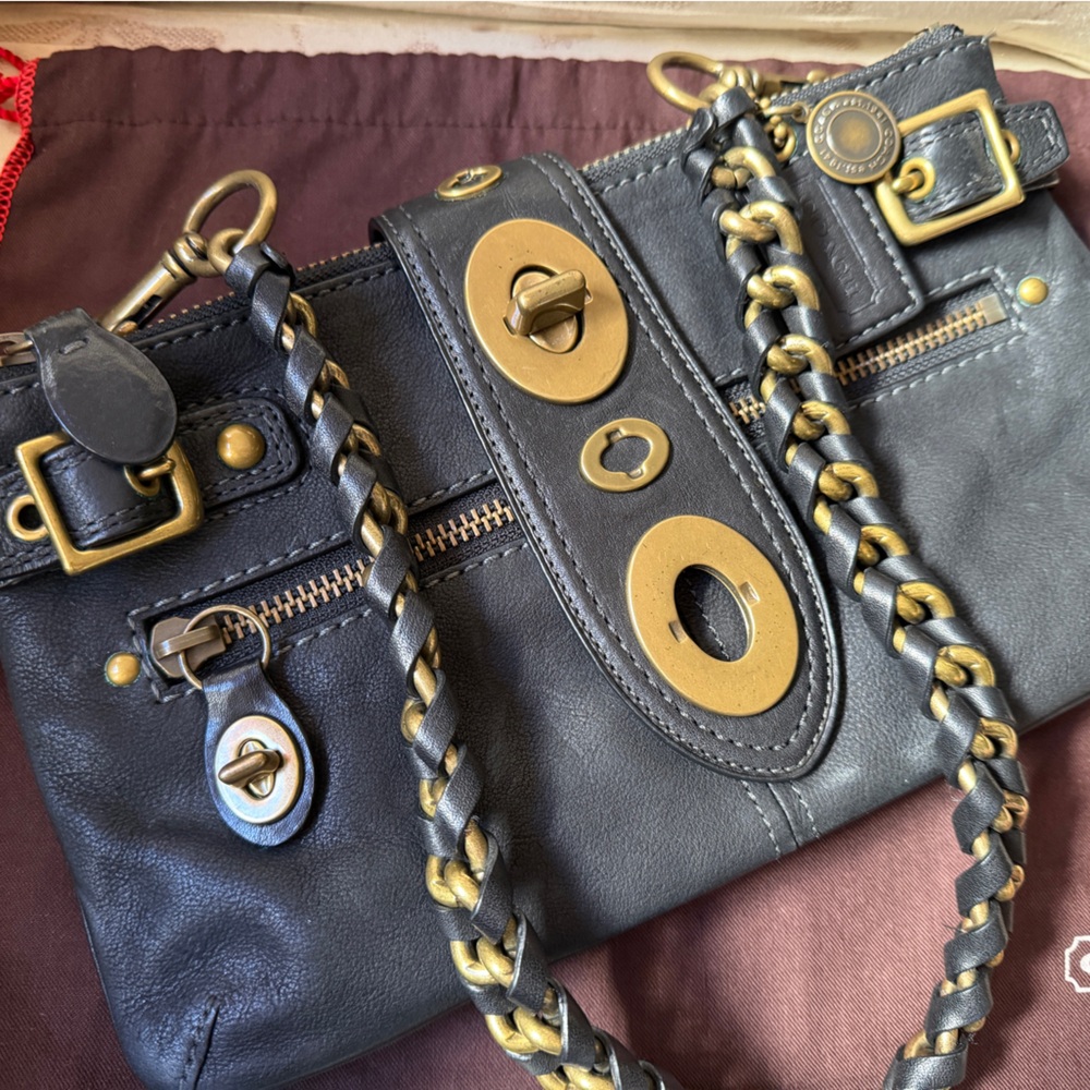 COACH LEGACY BRIDGET 11622 Black Leather Shoulder Bag 65th anniversary limited